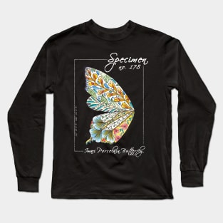 Imari Porcelain Butterfly | Vintage Modern Zoological Print White Long Sleeve T-Shirt